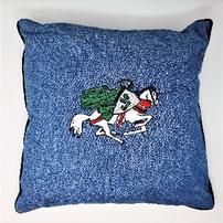 Crusader Denim Throw Pillow 202//202